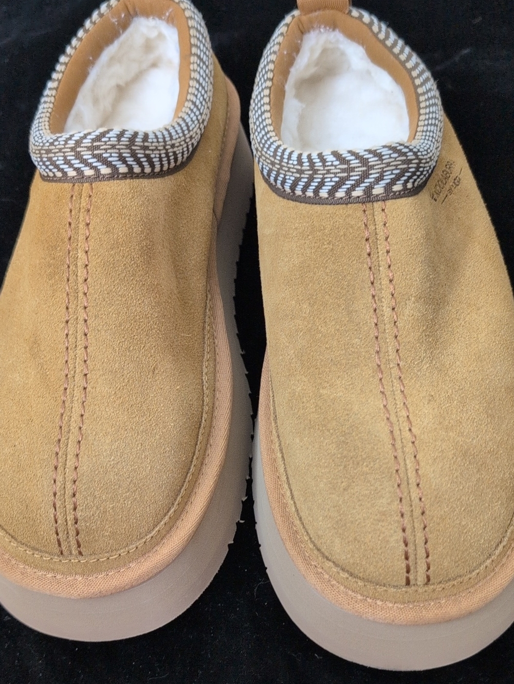 Koolaburra Women's Suede Slip-On Loafers - Tan with Cream Lining